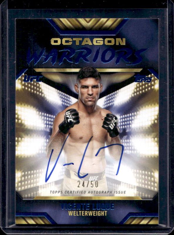 2024 Topps Knockout UFC #OWA-VLE Octagon Warriors Autographs - Blue /50
