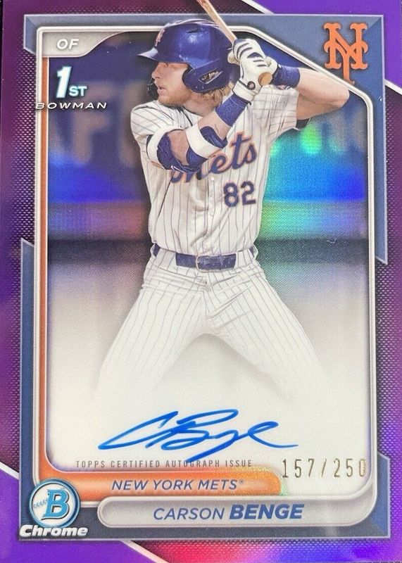 2024 Bowman Draft #CPA-CBG Chrome DP Auto - Purple Refractor /250 (1st)