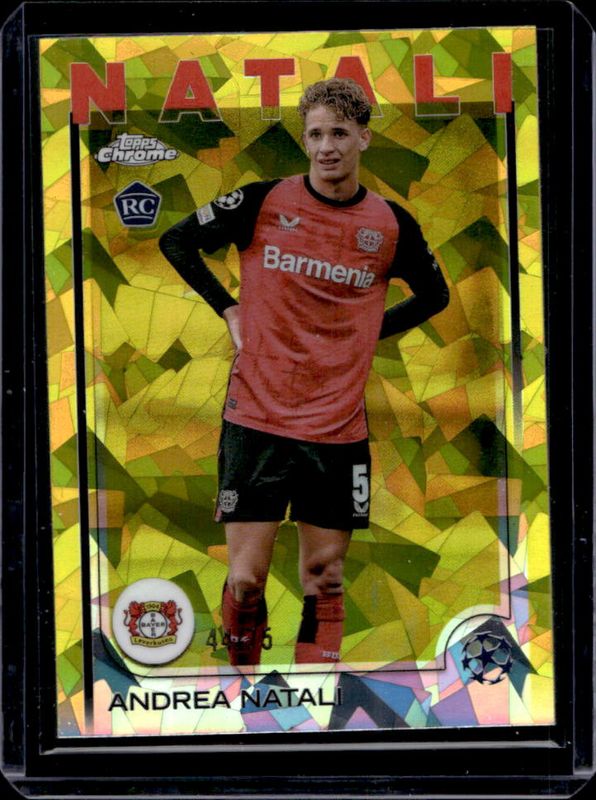 2024 Topps Chrome Sapphire UEFA Club Competitions #128 Yellow /75