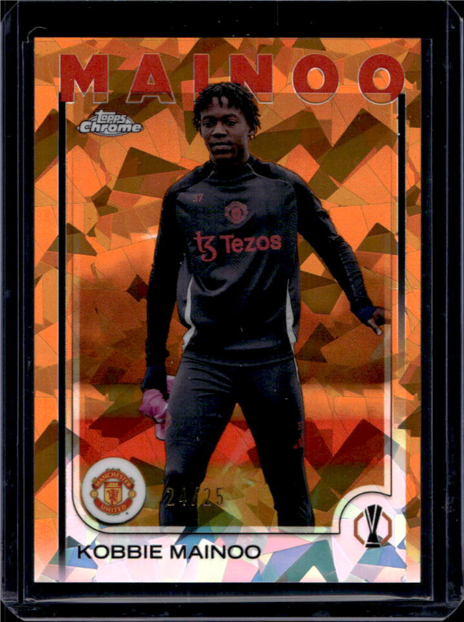 KOBBIE MAINOO ToppsJapaneditionトーディングカード Kobbie Mainoo 2024 Topps Chrome Sapphire UEFA Club Competitions