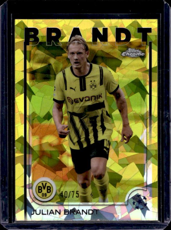 2024 Topps Chrome Sapphire UEFA Club Competitions #90 Yellow /75