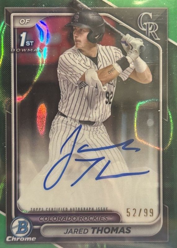 2024 Bowman Draft #CPA-JTH Chrome DP Auto - Green Refractor /99 (1st)