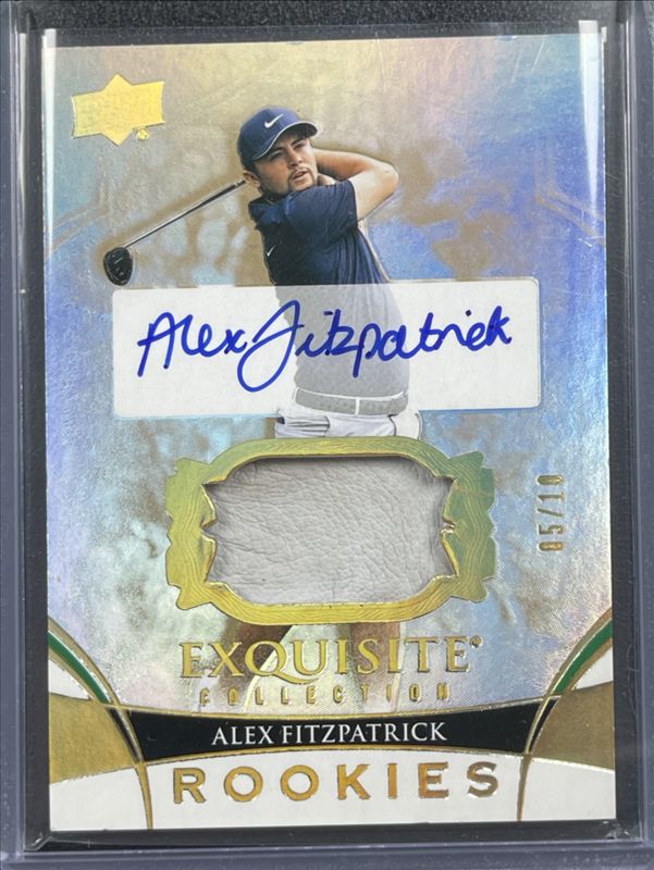 2024 Upper Deck Portfolio #EC-AF Exquisite Collection Auto Swatch Gold Spectrum Parallel Rookies /10