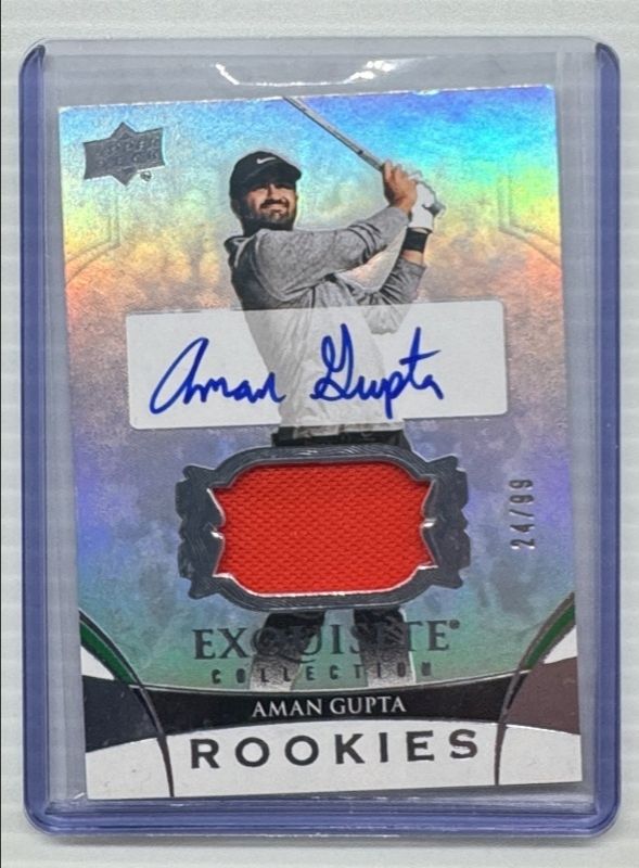 2024 Upper Deck Portfolio #EC-AG Exquisite Collection Auto Swatch Rookies /99