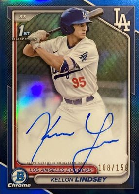 Kellon Lindsey 2024 Bowman Draft #CPA-KL Chrome DP Auto (1st 