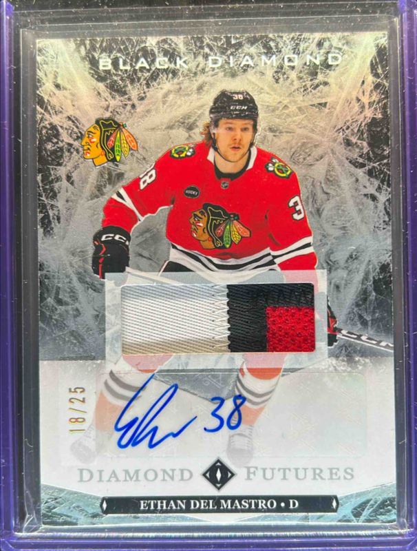 2024 Upper Deck Black Diamond #BDF-ED Diamond Futures Premium Relic Auto /25