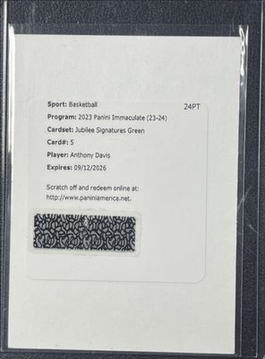 2023 Immaculate #IJL-ADL Jubilee Signatures - Green /5