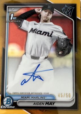 Aiden May 2024 Bowman Draft #CPA-AM Chrome DP Auto