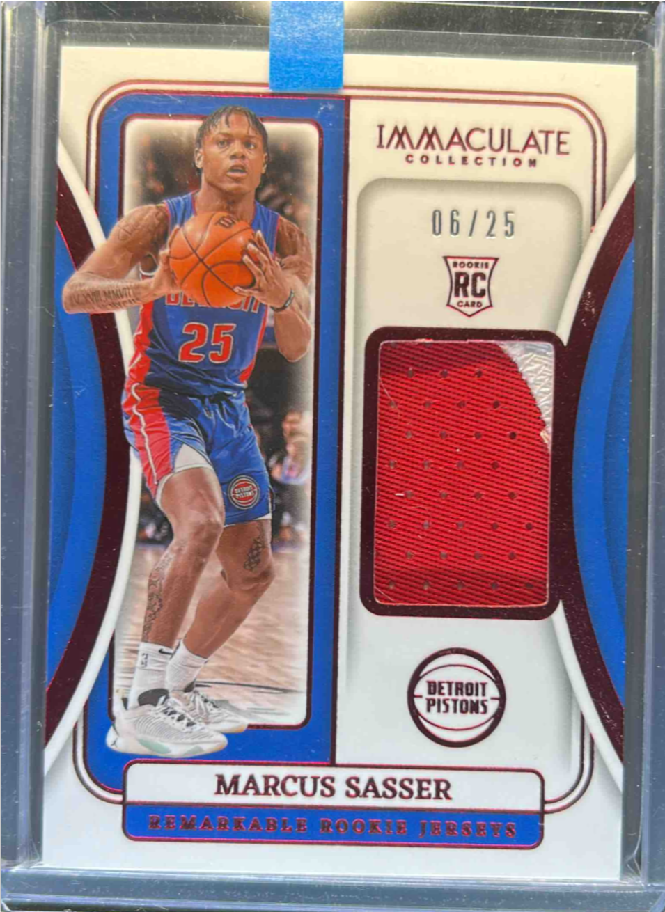 Marcus Sasser 2023 Immaculate #RRJ-MAS Remarkable Rookie Jerseys