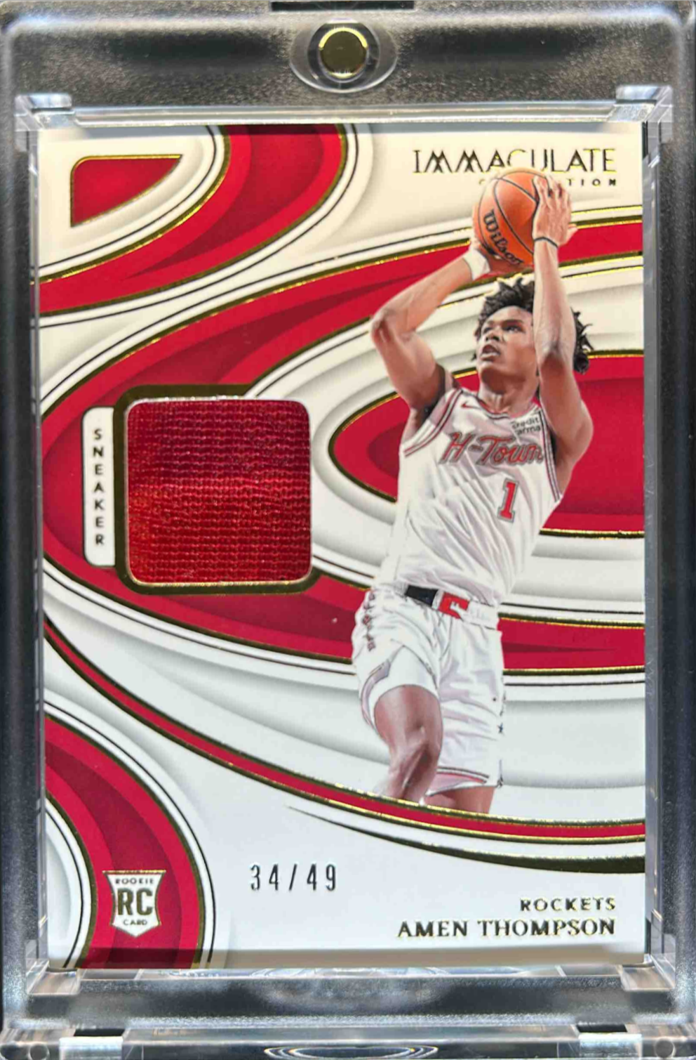 Amen Thompson 2023 Immaculate #SS-AMT Sneaker Swatches /49 Price Guide ...