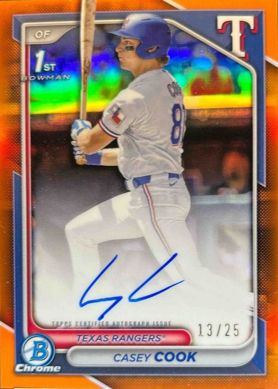 2024 Bowman Draft #CPA-CCY Chrome DP Auto - Orange Refractor /25 (1st)