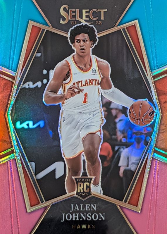 Jalen Johnson 2021 Select #200 Premier Level Teal White Pink /49 Rookie RAW
