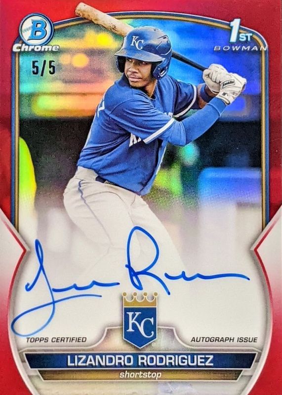 2023 Bowman #CPA-LRZ Chrome Prospect Auto - Red Refractor /5 (1st)