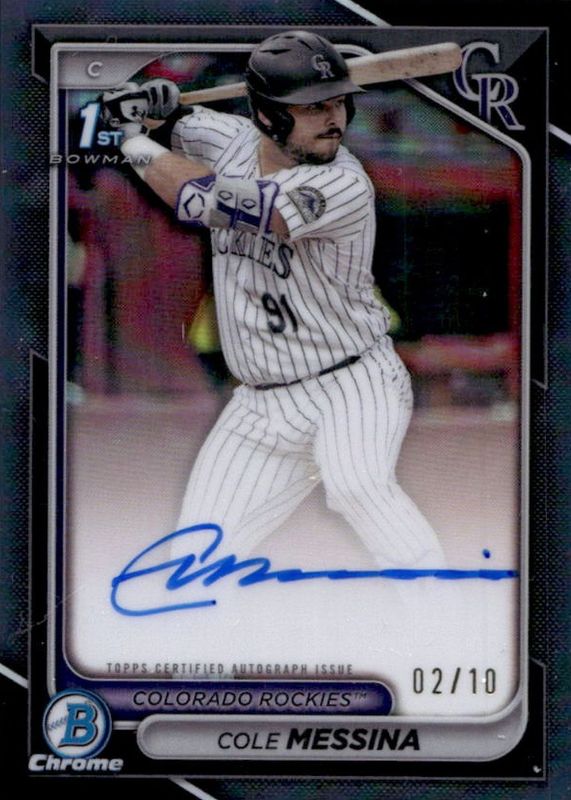 2024 Bowman Draft #CPA-CME Chrome Prospect Auto - Black Refractor /10 (1st)