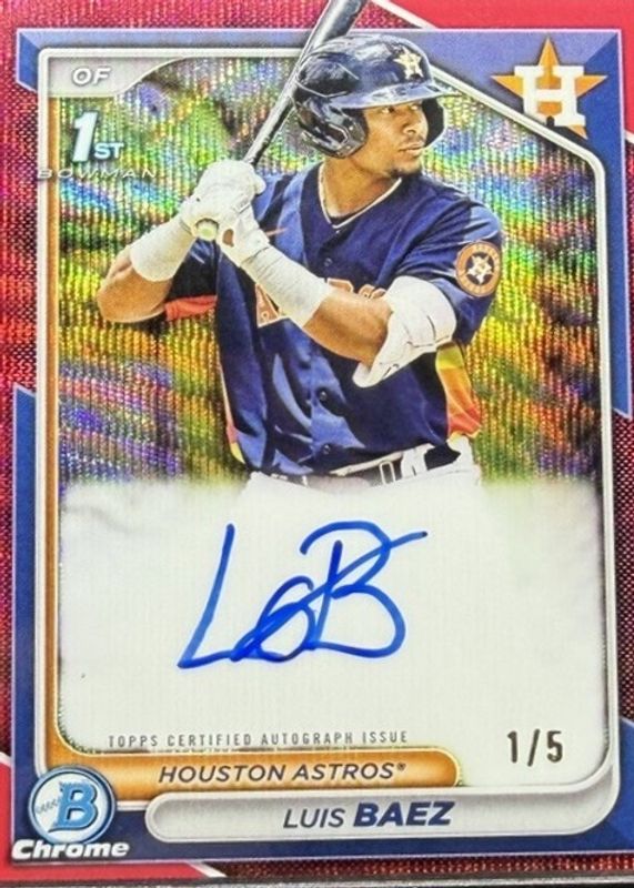 2024 Bowman #CPA-LB Chrome Prospect Auto - Red Wave Refractor /5 (1st)