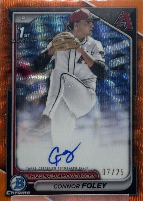 2024 Bowman Draft #CPA-CF Chrome Prospect Auto - Orange Wave Refractor /25 (1st)