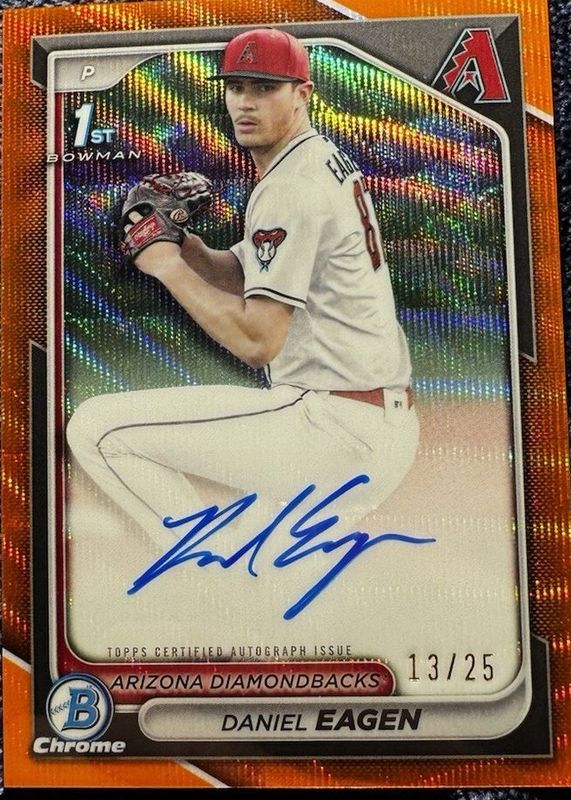 2024 Bowman Draft #CPA-DE Chrome Prospect Auto - Orange Wave Refractor /25 (1st)