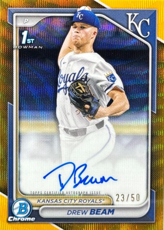 2024 Bowman Draft #CPA-DB Chrome Prospect Auto - Gold Wave Refractor /50 (1st)