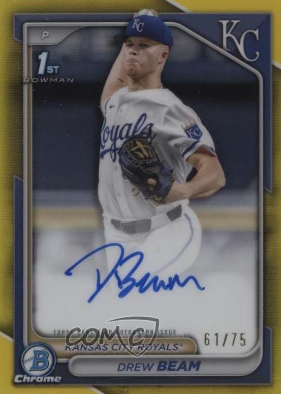 2024 Bowman Draft #CPA-DB Chrome Prospect Auto - Yellow Refractor /75 (1st)