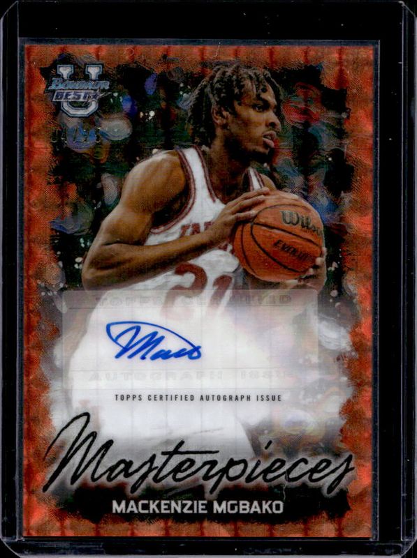 2023 Bowman Best University #BMA-MM Masterpieces Autographs - Geometric Orange Refractor /25