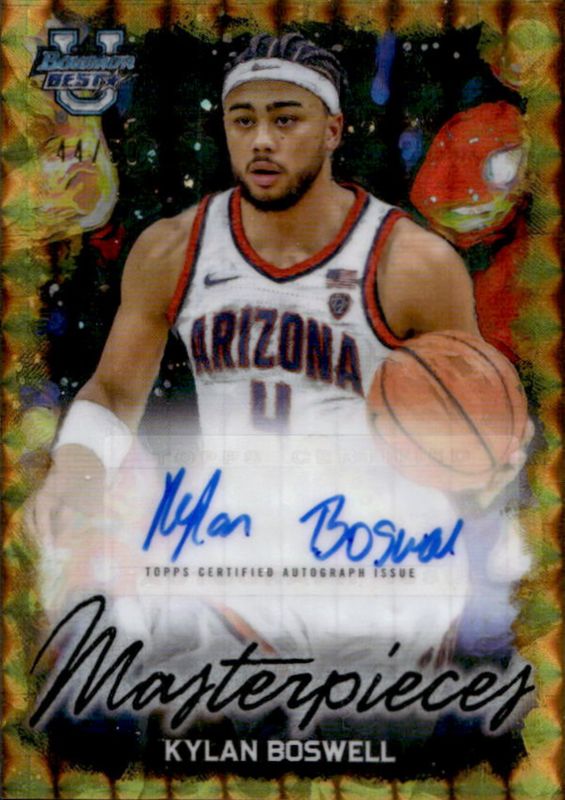 2023 Bowman Best University #BMA-KB Masterpieces Autographs - Geometric Gold Refractor /50