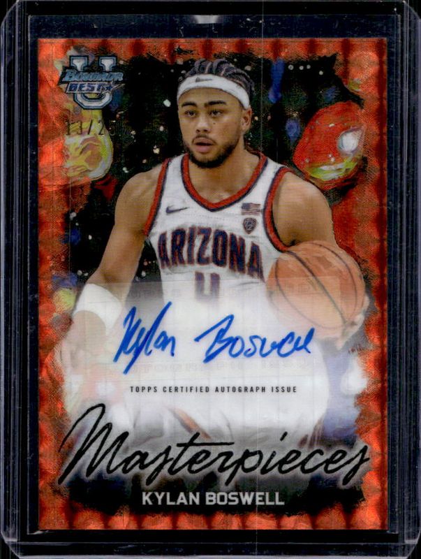 2023 Bowman Best University #BMA-KB Masterpieces Autographs - Geometric Orange Refractor /25