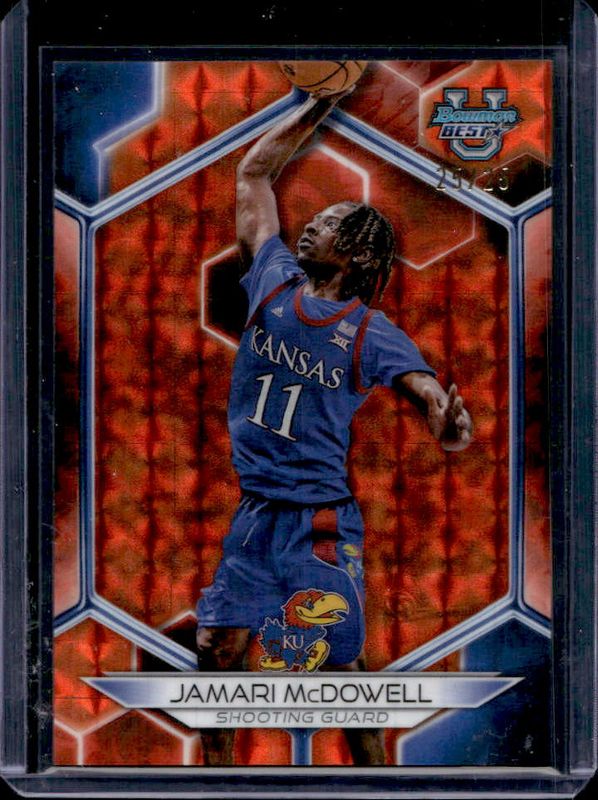 2023 Bowman Best University #36 Geometric Orange Refractor /25
