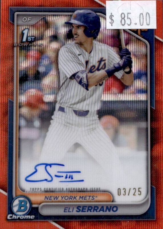 2024 Bowman Draft #CPA-ESE Chrome Prospect Auto - Orange Wave Refractor /25 (1st)