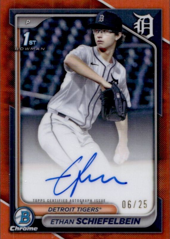 2024 Bowman Draft #CPA-ES Chrome Prospect Auto - Orange Refractor /25 (1st)