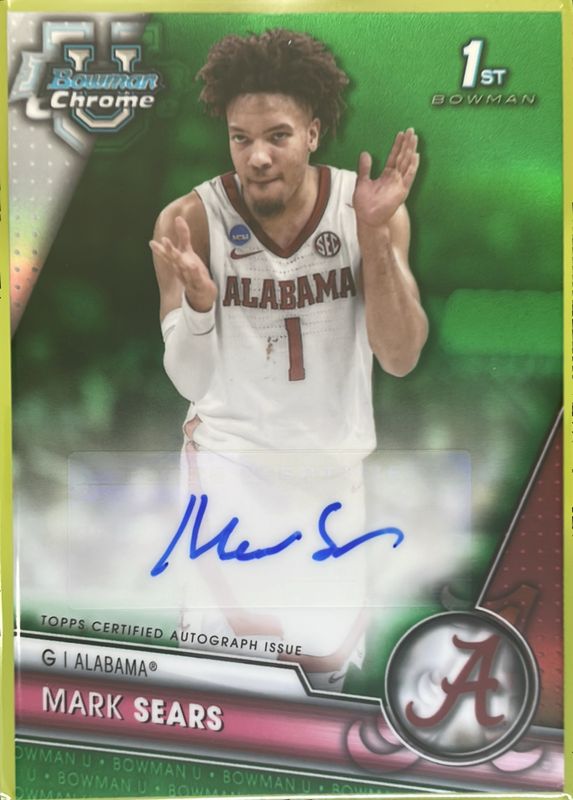 2023 Bowman Chrome University #BCPA-MS Prospect Auto - Green Refractor /99