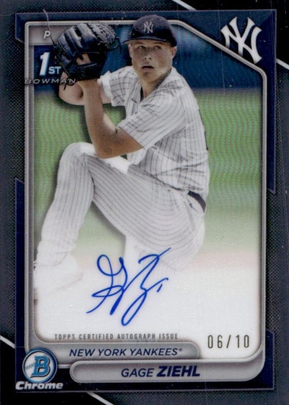 2024 Bowman Draft #CPA-GZ Chrome Prospect Auto - Black Refractor /10 (1st)