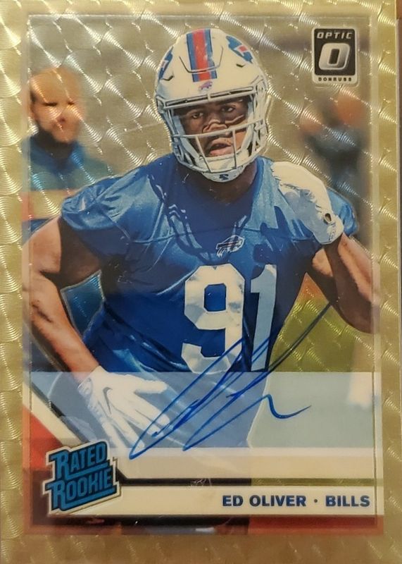 2019 Optic #197 Rated Rookie Autographs - Gold Vinyl /1