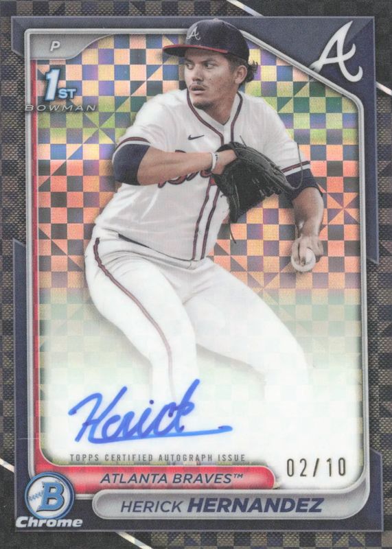 2024 Bowman Draft #CPA-HH Chrome Prospect Auto - Black X-Fractor /10 (1st)