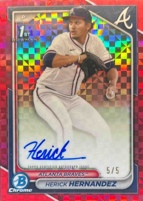 2024 Bowman Draft #CPA-HH Chrome DP Auto - Red X-Fractor /5 (1st)