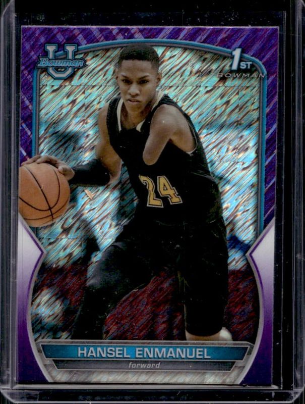 2022 Bowman Chrome University #52 Purple Shimmer Refractor