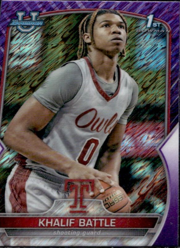 2022 Bowman Chrome University #66 Purple Shimmer Refractor
