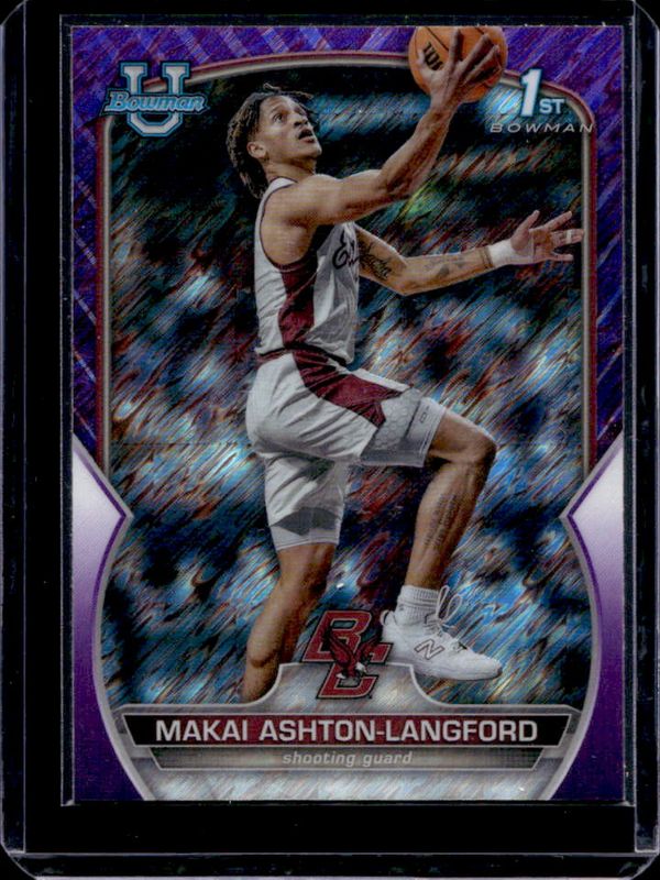 2022 Bowman Chrome University #21 Purple Shimmer Refractor