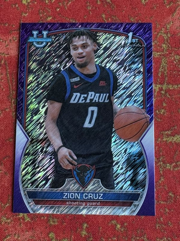 2022 Bowman Chrome University #91 Purple Shimmer Refractor