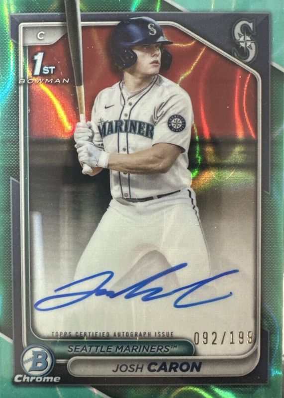 2024 Bowman Draft #CPA-JCA Chrome Prospect Auto - Aqua Lava Refractor /199 (1st)