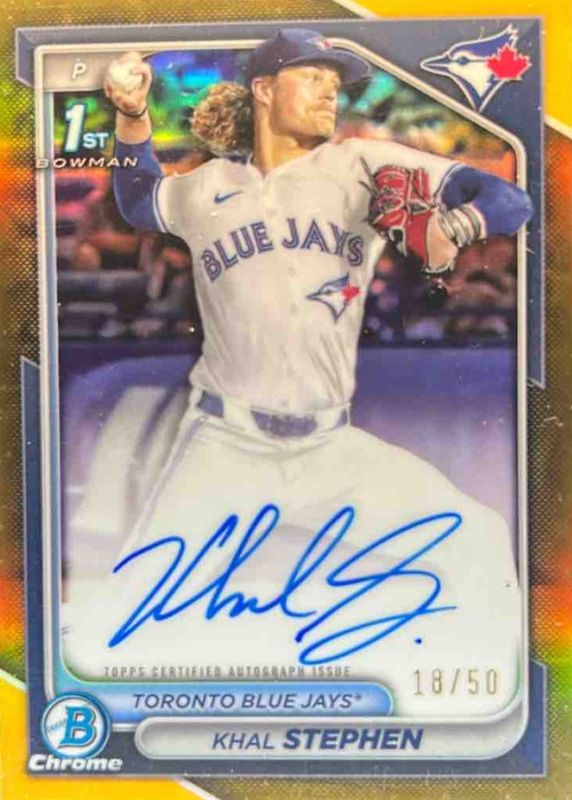2024 Bowman Draft #CPA-KS Chrome Prospect Auto - Gold Refractor /50 (1st)