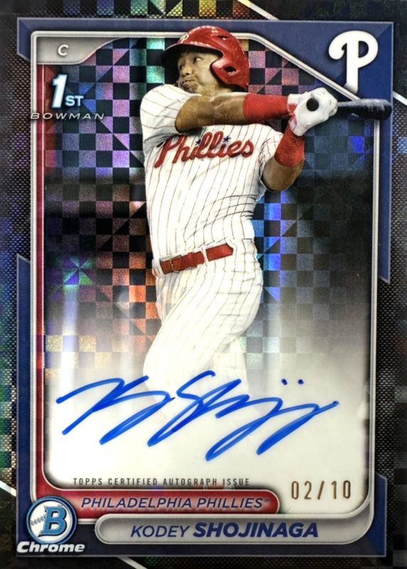 2024 Bowman Draft #CPA-KSH Chrome Prospect Auto - Black X-Fractor /10 (1st)