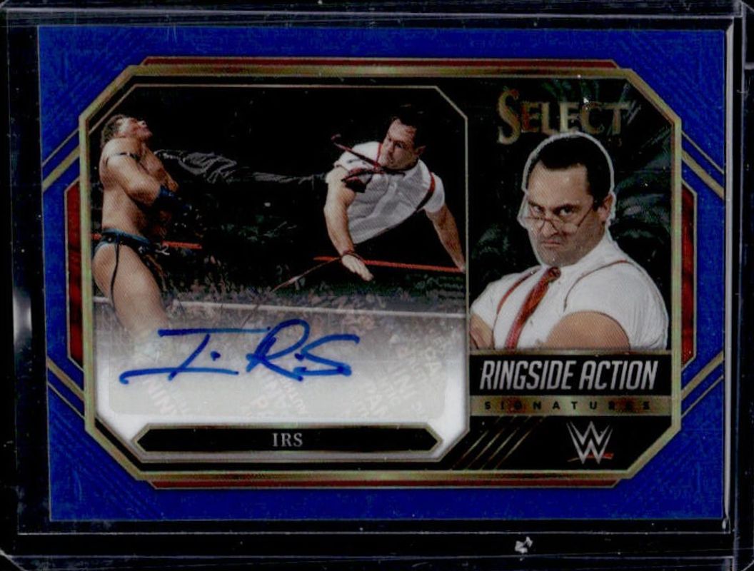 2023 Select WWE #RA-IRS Ringside Action Signatures Blue /49