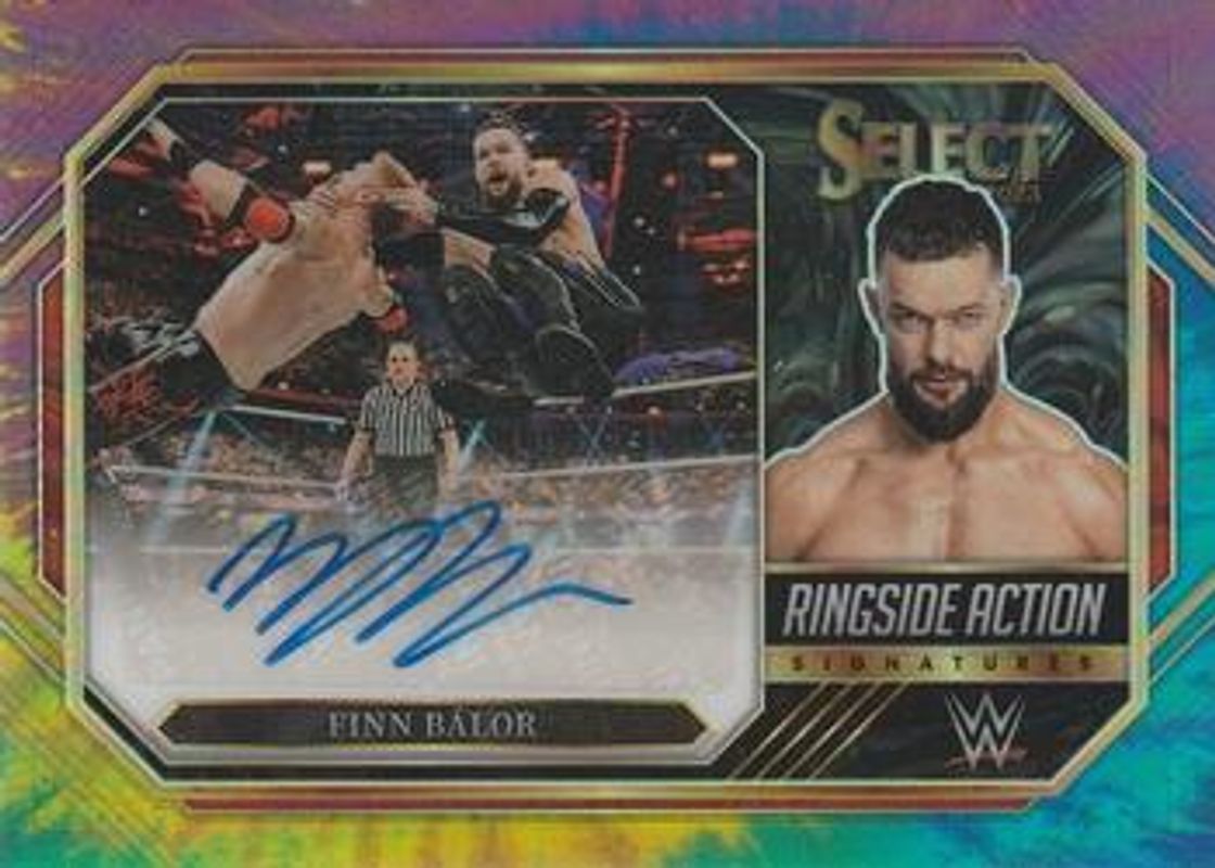 2023 Select WWE #RA-FBL Ringside Action Signatures Tie-Dye /25