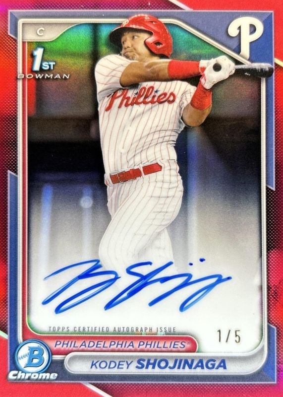 2024 Bowman Draft #CPA-KSH Chrome Prospect Auto - Red Refractor /5 (1st)