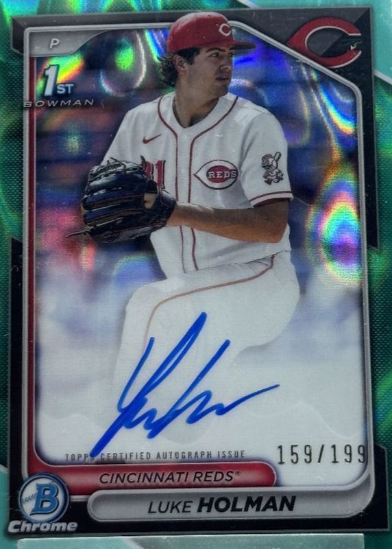 2024 Bowman Draft #CPA-LH Chrome DP Auto - Aqua Lava Refractor /199 (1st)