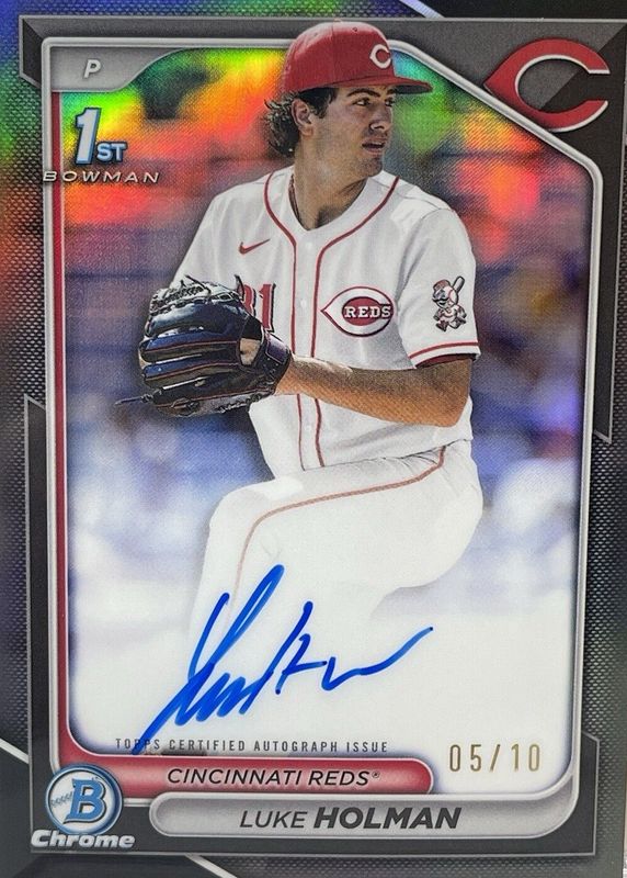 2024 Bowman Draft #CPA-LH Chrome DP Auto - Black Refractor /10 (1st)