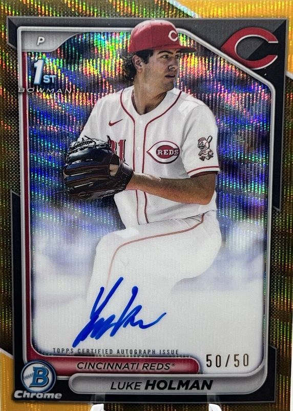 2024 Bowman Draft #CPA-LH Chrome DP Auto - Gold Refractor /50 (1st)