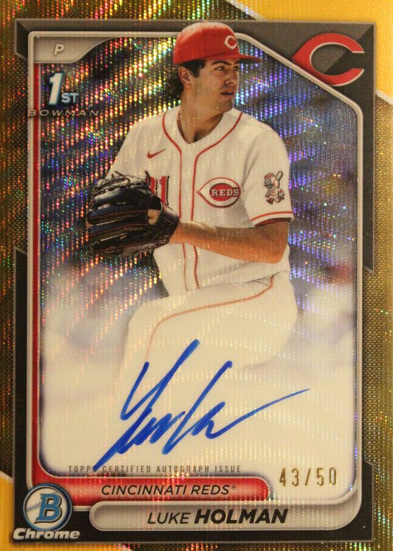 2024 Bowman Draft #CPA-LH Chrome DP Auto - Gold Wave Refractor /50 (1st)