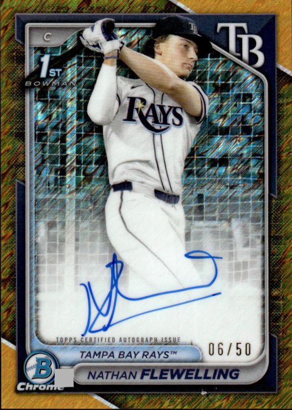 2024 Bowman Draft #CPA-NF Chrome Prospect Auto - Gold Shimmer Refractor /50 (1st)