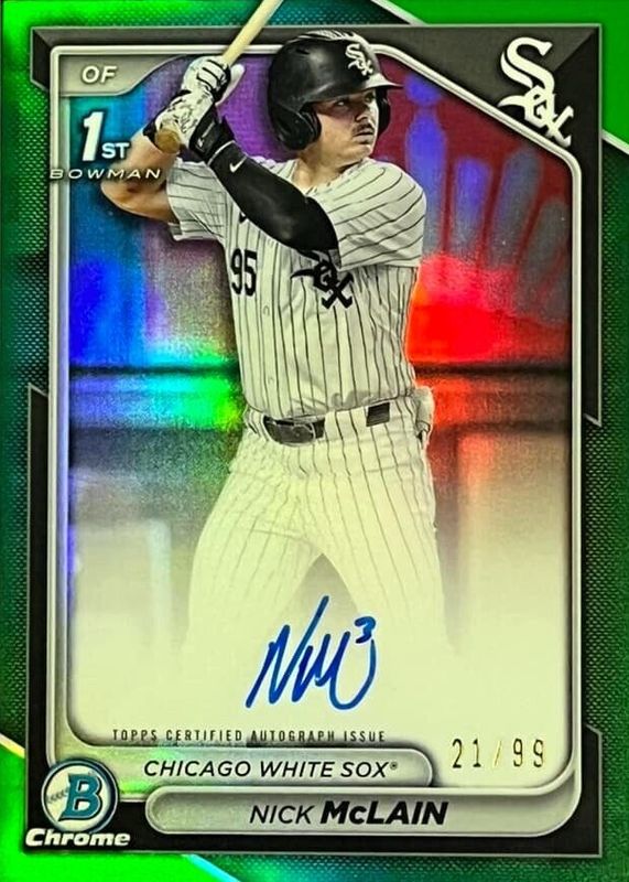 2024 Bowman Draft #CPA-NM Chrome Prospect Auto - Green Refractor /99 (1st)